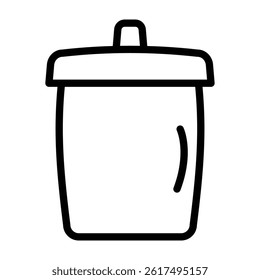 Crucible Vector Line Icon Design