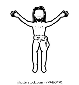 crucified Jesus cartoon