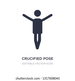 crucified pose icon on white background. Simple element illustration from People concept. crucified pose icon symbol design.