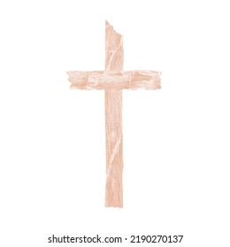 Crucifix oder Cross Er ist die Auferstehung Christi Osterhochzeit Christliche Hochzeit Aquarellmalerei.