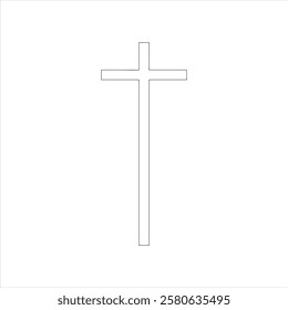 Crucifix icon baptism faith vector