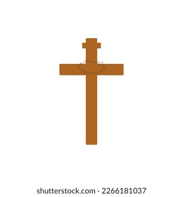 Crucifix icon. Easter. Vector illustration on a white background.