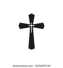 Crucifix icon. Easter. Vector illustration on a white background.