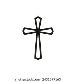 Crucifix icon. Easter. Vector illustration on a white background.
