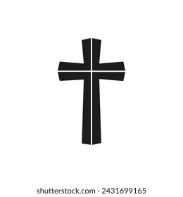 Crucifix icon. Easter. Vector illustration on a white background.