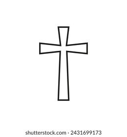 Crucifix icon. Easter. Vector illustration on a white background.