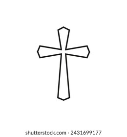 Crucifix icon. Easter. Vector illustration on a white background.