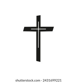 Crucifix icon. Easter. Vector illustration on a white background.