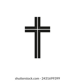 Crucifix icon. Easter. Vector illustration on a white background.