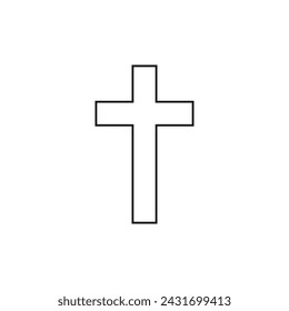 Crucifix icon. Easter. Vector illustration on a white background.