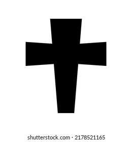 Crucifix Icon Vector Symbol Design Illustration