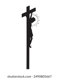 Crucifix of Jesus Christ Vector Christian religious Illustration