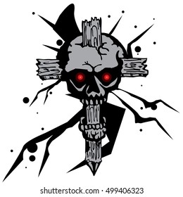 crucifix skull 