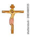 Crucifixion in Byzantine style isolated