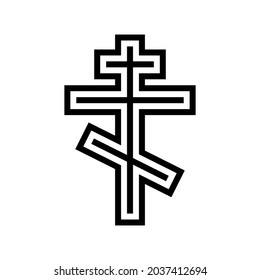 crucifixion christianity line icon vector. crucifixion christianity sign. isolated contour symbol black illustration