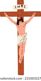 Crucifixion of Jesus Hand Drawn Illustration