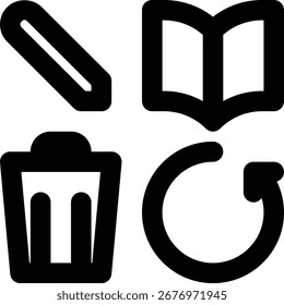 CRUD, Create, Read Outline Icon