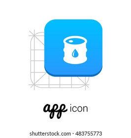 Crude Oil Blue Mobile App UI/UX Button Corporate Logo / Icon Design