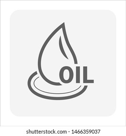 Crude oil drop or petroleum vector icon. Black natural liquid found in geological. Use in oil industry for refined by distillation into fuel product i.e. gasoline(petrol), diesel, kerosene, asphalt.
