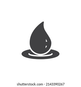 Crude oil drop vector icon. filled flat sign for mobile concept and web design. Oil drop and spill glyph icon. Symbol, logo illustration. Vector graphics