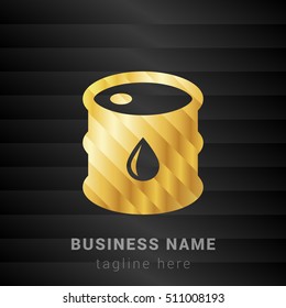 Crude Oil Gold and Black silk fashion premium icon / Logo