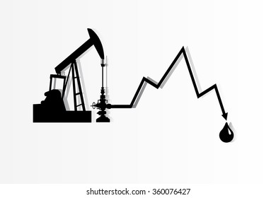 Crude Oil Are Low Price , Vector