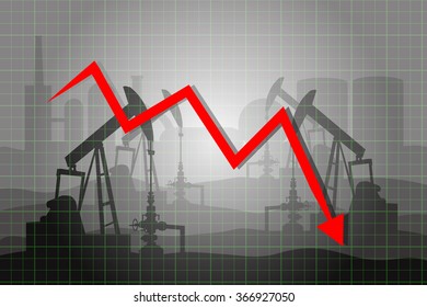 Crude Oil are low price. Vector