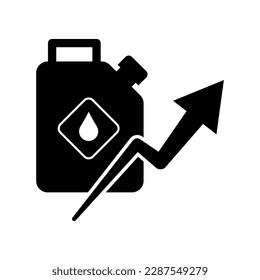 Crude oil price icon design. isolated on white background. vector illustration