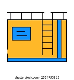 crude oil tank petroleum engineer line icon vector. crude oil tank petroleum engineer sign. isolated symbol illustration