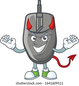 A cruel devil black mouse Cartoon character design