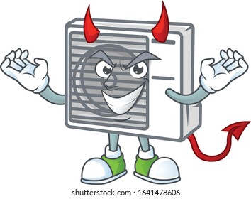 A cruel devil split air conditioner Cartoon character design