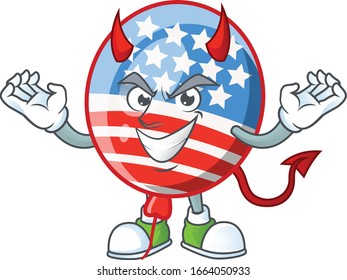 A cruel devil USA stripes balloon Cartoon character design