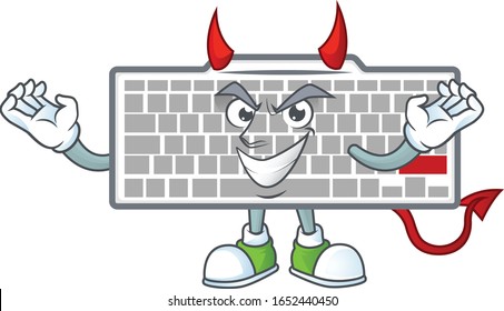Un cruel teclado blanco Diseño de caricaturas