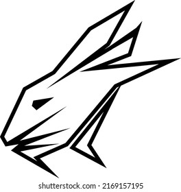 Cruelty free concept logo design with rabbit head symbol. Vector illustration  Icon Logo Design Element sign vector illustration creative design symbol