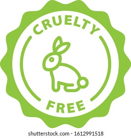 cruelty free green outline icon