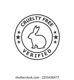 cruelty free icon for cbd label design elements