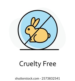 Cruelty Free. Icon highlighting products not tested on animals for ethical and vegan brands.