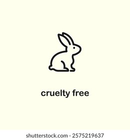 Cruelty Free icon or Cruelty Free Label Vector Isolated in Flat Style. Best Cruelty Free Logo vector for packaging design element. Simple Cruelty Free Label for Product packaging Design Element.