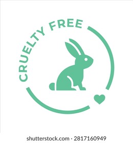 CRUELTY FREE ICON VECTOR STEMP PAKACGNG
