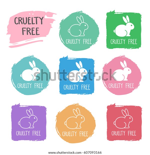 Download Cruelty Free Icons Bunny No Animals Stock Vector (Royalty ...