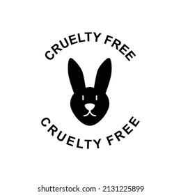 Cruelty Free Label Icon Black Flat Stock Vector (Royalty Free ...