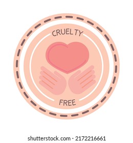 cruelty free label icon isolated
