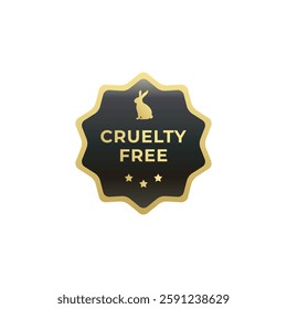 Cruelty Free label stamp vector isolated EPS. Best Cruelty Free label for product packaging design element. Cruelty Free symbol for Product packaging Design Element.