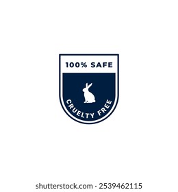 Vector de la etiqueta libre de la crueldad aislado para el elemento de diseño del empaquetado del producto. Mejor etiqueta libre de crueldad para el elemento de diseño de embalaje del producto. Símbolo libre de crueldad para el elemento de diseño de embalaje de Producto.