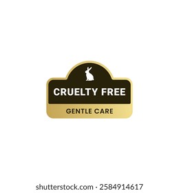Cruelty Free label vector isolated EPS. Best Cruelty Free label for product packaging design element. Cruelty Free symbol for Product packaging Design Element.