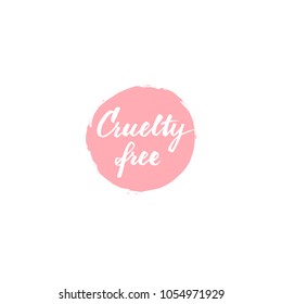 Cruelty free letterng badge vector
