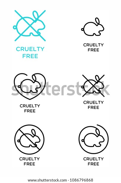 Cruelty Free Logo Stock Vector (Royalty Free) 1086796868