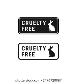 Cruelty Free Logo or Cruelty Free Label Vector Isolated in Flat Style. New Cruelty Free Logo for product packaging design element. Great Cruelty Free Stamp for Product packaging Design Element.