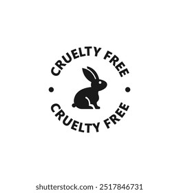 Cruelty Free Logo or Cruelty Free Label Vector Isolated in Flat Style. Best Cruelty Free Logo vector for packaging design element.