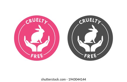 Cruelty free logo template illustration. suitable for package product